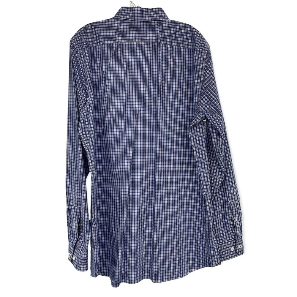 Banana Republic Camden standard fit No iron 100% cotton blue button down shirt L